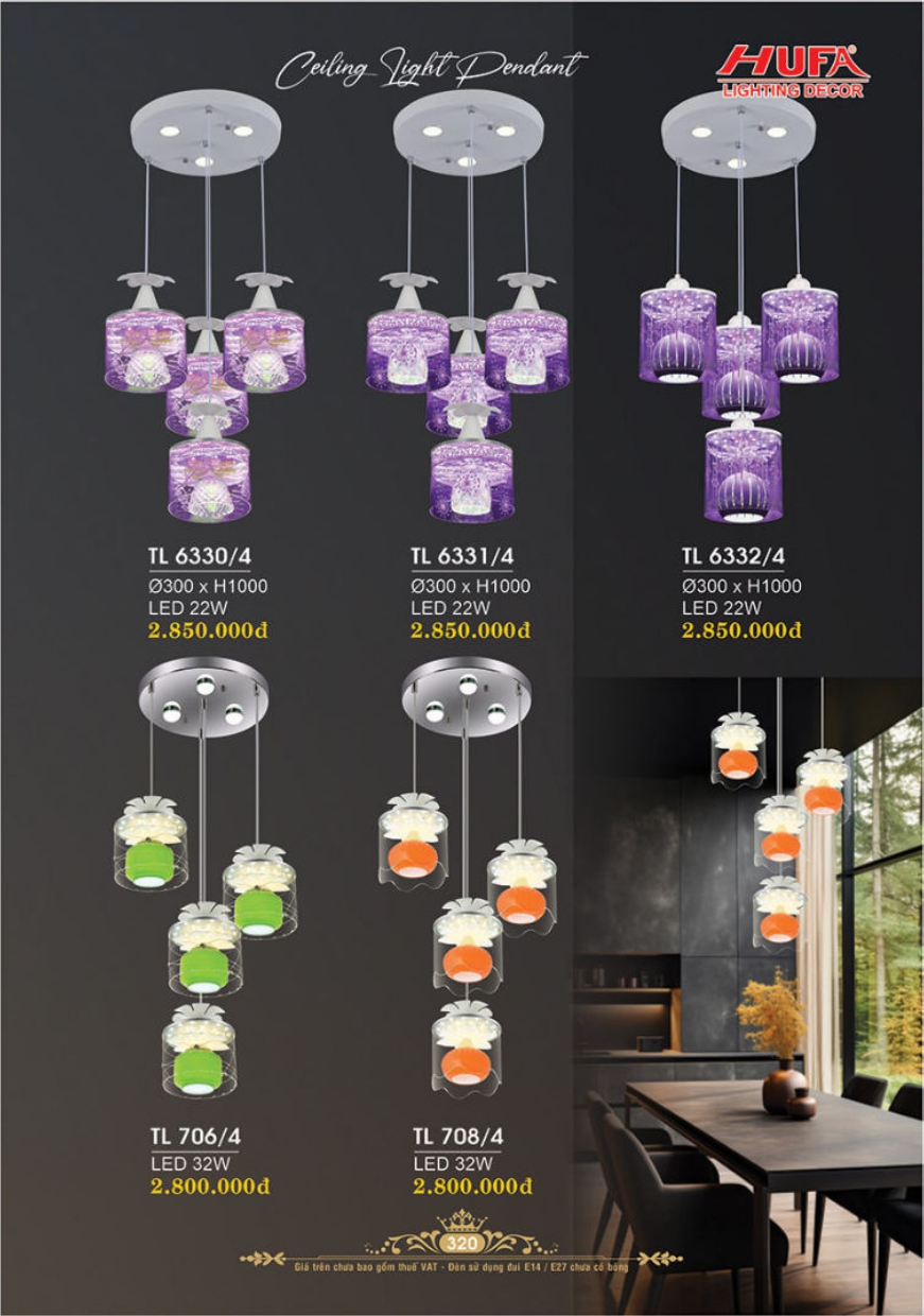 Bảng giá đèn trang trí HUFA